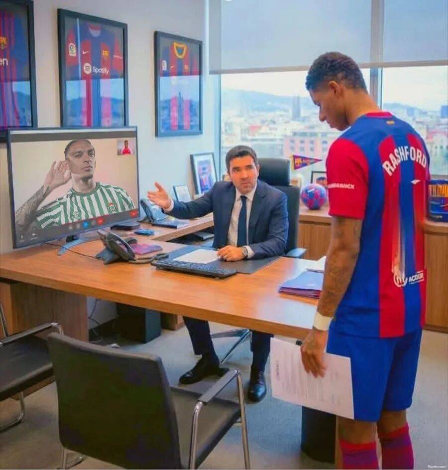 巴萨巨头再会晤拉什福德兄长，或要求逼宫曼联！拉爵难卖3000万以上